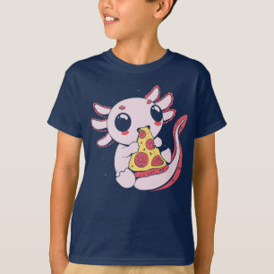 Camiseta Kawaii fofo axolotl PIZZALOTL