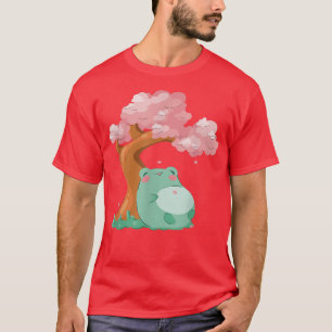Camiseta Kawaii Frog under Cherry Blossom Tree 