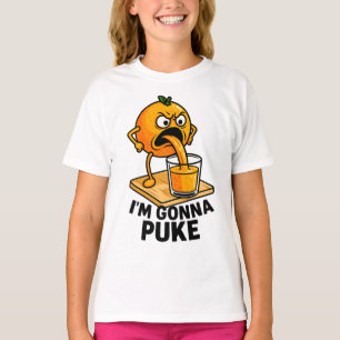 Camiseta Kawaii Fruta Funny Orange Juice