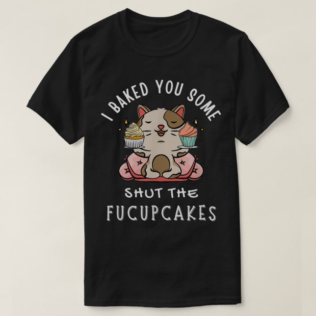 Camiseta Kawaii Gato Bonito Que Te Fiz Calar Um Pouco (Frente do Design)