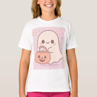 Camiseta Kawaii Ghost Halloween T-Shirt