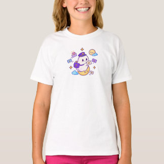 Camiseta Kawaii Ghost Moon Mail – Fantasma de Halloween com