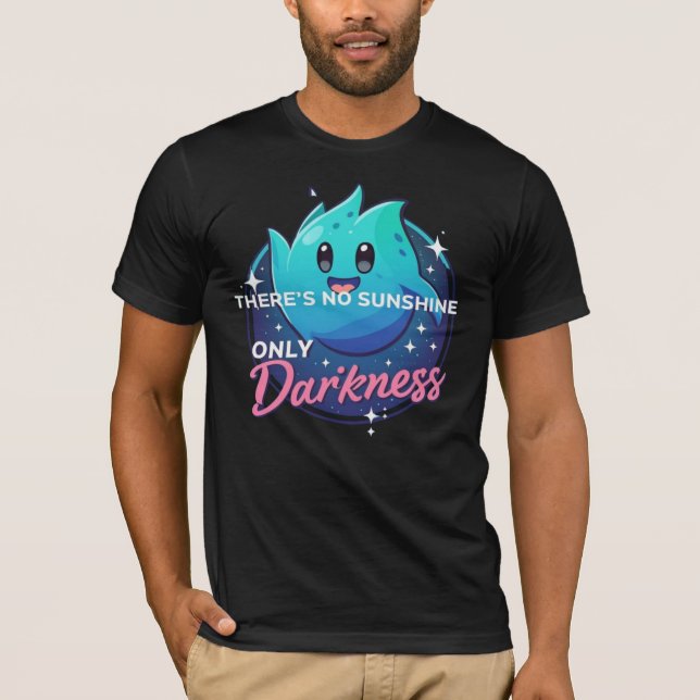 Camiseta Kawaii Ghost No Sunshine Only Darkness Aesthetic (Frente)