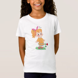 Camiseta Kawaii Girl Flower "Olivia" Kids
