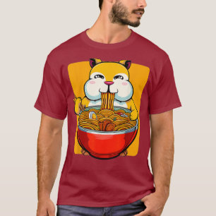 Camiseta Kawaii Hamster Ramen Animal Soba Udon Anime Pet
