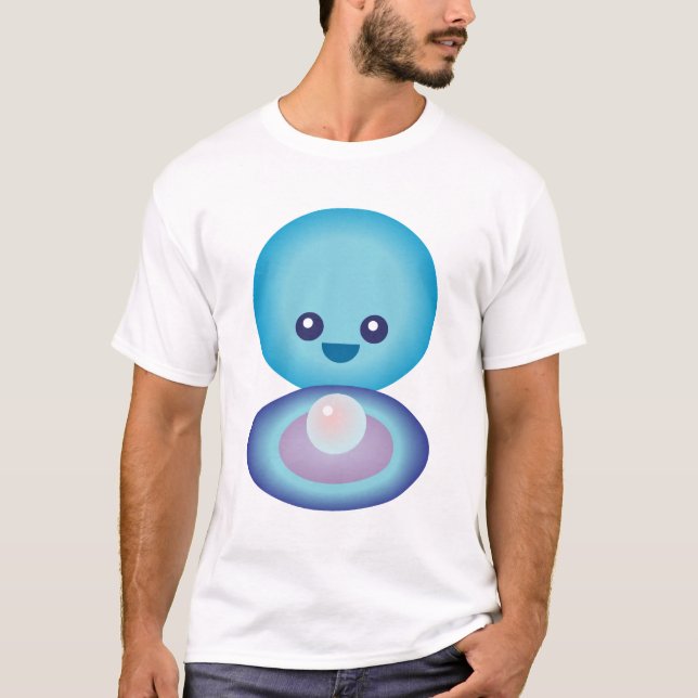 Camiseta Kawaii Happy Clam (Frente)