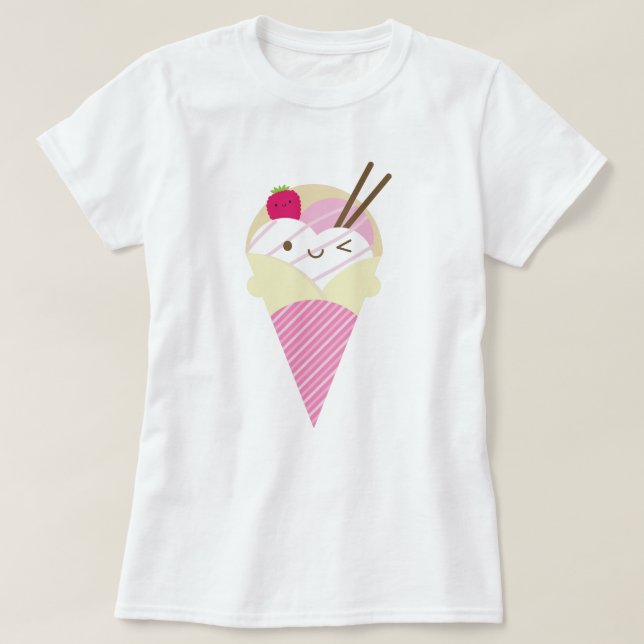 Camiseta Kawaii Harajuku Crepe (Frente do Design)