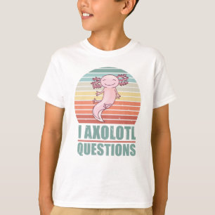 Camiseta Kawaii I Axolotl questiona Engraçado Dom Sunset M