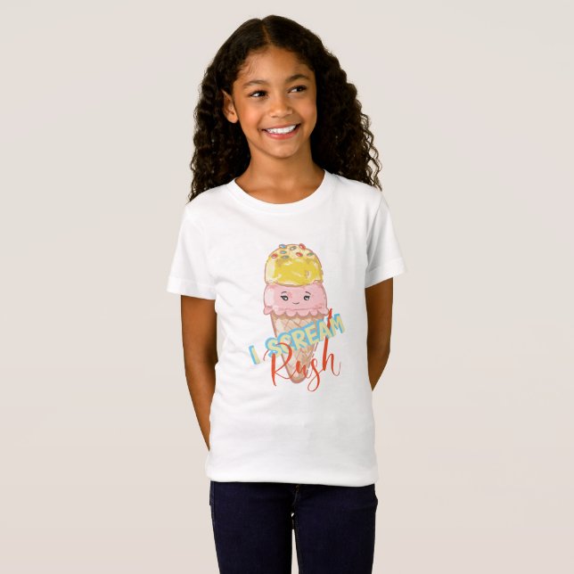 Camiseta Kawaii I Gritar Rush Kids T-shirt (Frente Completa)