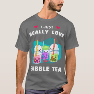 Camiseta Kawaii I Love Bubble Tea Funny Boba Tea Delicious