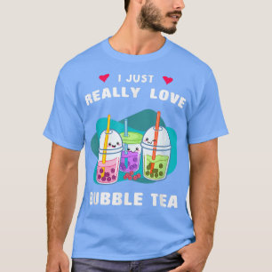 Camiseta Kawaii I Love Bubble Tea Funny Boba Tea Delicious