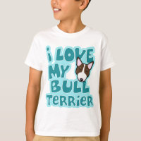 Kawaii I Love My Brindle Bull Terrier