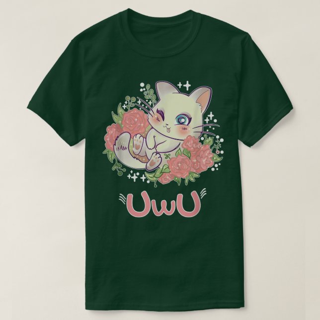 Camiseta Kawaii I UwU Cat I Kawaii Meme Cute Japan Anime Ki (Frente do Design)