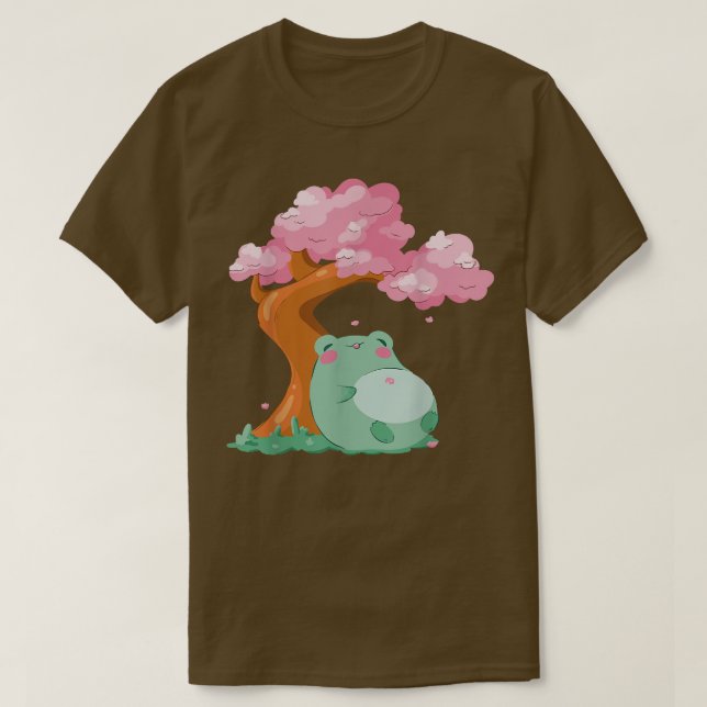 Camiseta Kawaii Japonês Cereja Blossom Árvore Sakura Cute F (Frente do Design)