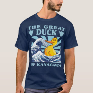Camiseta Kawaii Japonês Excelente Wave Excelente Duck Cute 
