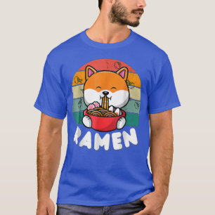 Camiseta Kawaii Japonês Noodles Anime Cute Dog Shiba Inu R