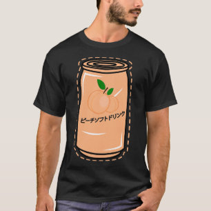 Camiseta Kawaii Japonês Peach Soft Drink Kanji Aestic S