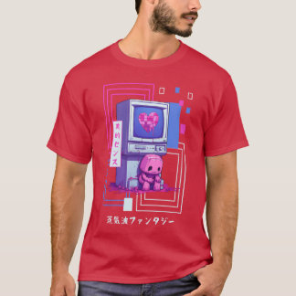 Camiseta Kawaii Japonês Retro Nostalgia Anos 90 Vaporwave R