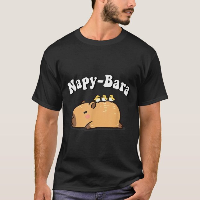 Camiseta Kawaii Kids Sleep Napy Bara Boys Girls Capybara Pa (Frente)
