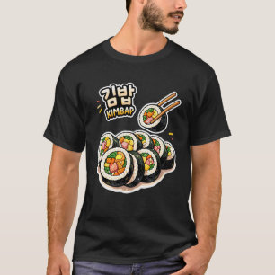 Camiseta Kawaii Kimbap Comida Coreana Foodie Coreia Viagem