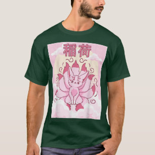Camiseta Kawaii Kitsune Inari Do Japonês Aestético Nine Ta