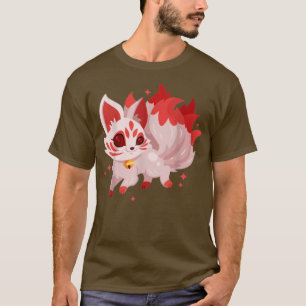 Camiseta Kawaii Kitsune Nine Torra Japonês De Anime Engraça