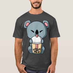 Camiseta Kawaii Koala Bear Boba Milk Tea Bubble Anime