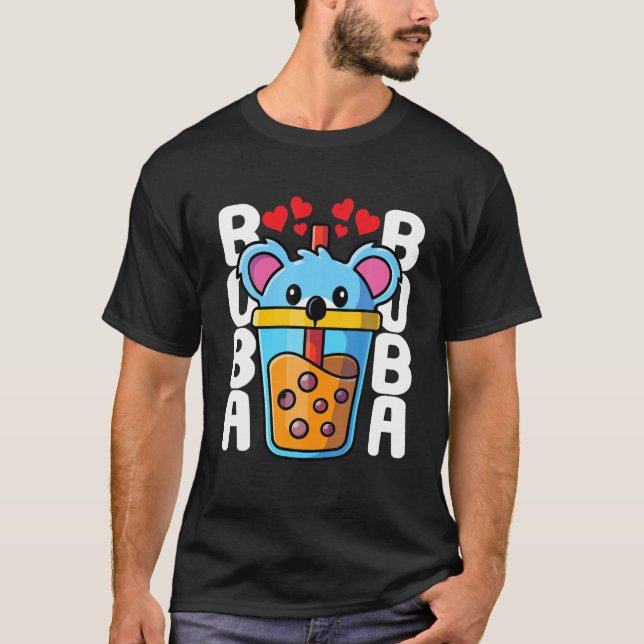 Camiseta Kawaii Koala Bear Bubble Tea Cup Bear Bea Cup Beer (Frente)