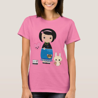 Camiseta Kawaii Kokeshi Ringer Tee
