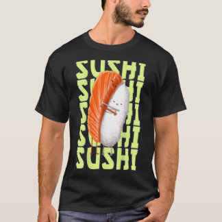 Camiseta Kawaii Manga Sushi Cute Chibi Anime Nigiri Hugging