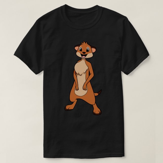 Camiseta Kawaii meerkat (Frente do Design)