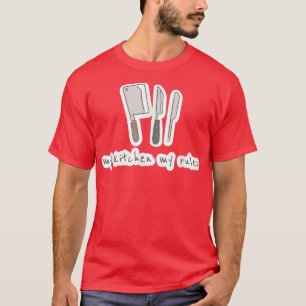 Camiseta Kawaii Minha Cozinha Minhas Regras Engraçada Comid
