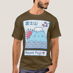 Camiseta Kawaii Monte Fuji e Sol
