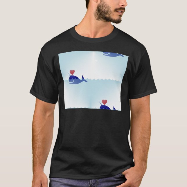 Camiseta kawaii narwhal (Frente)