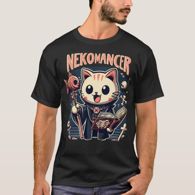 Camiseta Kawaii Nekomancer (Frente)