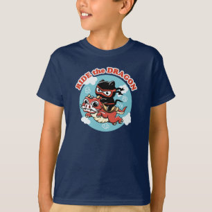 Camiseta Kawaii Ninja Cat   Circular O Dragão