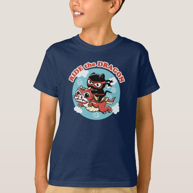 Camiseta Kawaii Ninja Cat | Circular O Dragão (Frente)