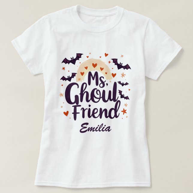 Camiseta Kawaii, nome GhoulFria, t-shirt Halloween (Frente do Design)