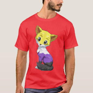 Camiseta Kawaii Nonbinary e Genderqueer Fo