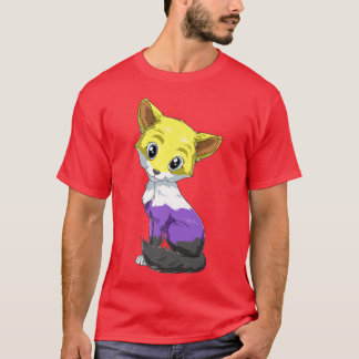Camiseta Kawaii Nonbinary e Genderqueer Fo Premium