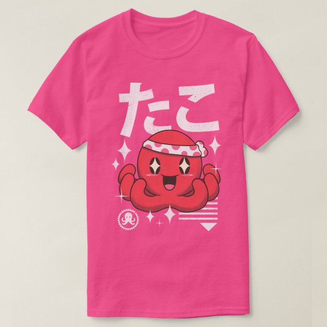 Camiseta Kawaii Octopus (Frente do Design)