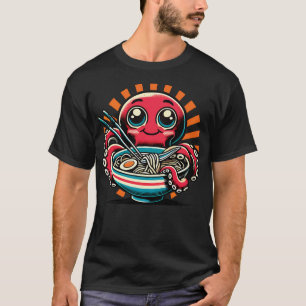 Camiseta Kawaii Octopus ama Ramen Noodles