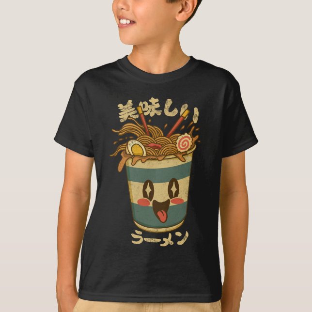 Camiseta Kawaii Oishii Ramen – Cute Japanese Noodle Cup (Frente)