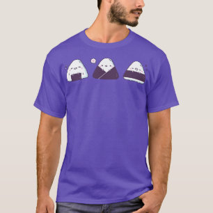 Camiseta Kawaii Onigiri Japonês Rice Balls Trio