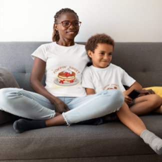 Camiseta Kawaii Pancake Stack T-Shirt - Engraçado Brunch Te