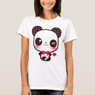 Camiseta Kawaii panda