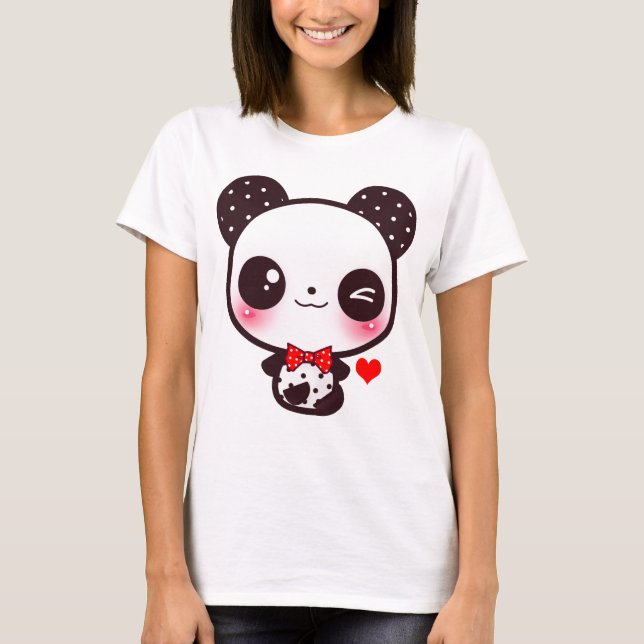 Camiseta Kawaii panda (Frente)