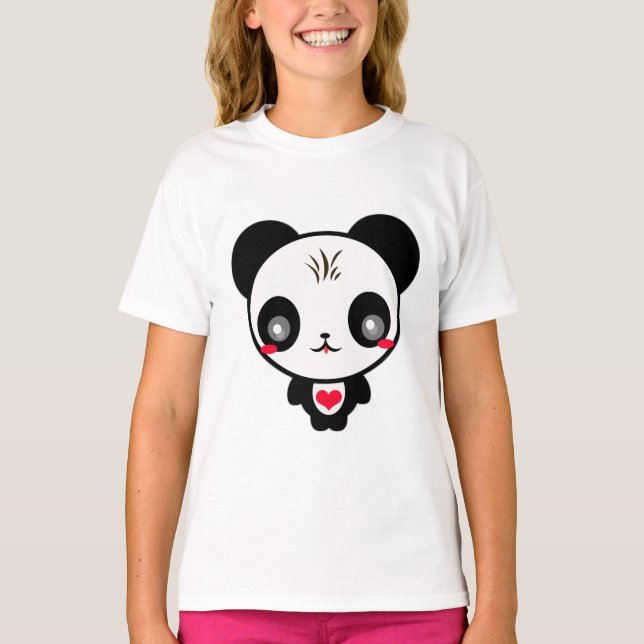 Camiseta Kawaii Panda Bear (Frente)