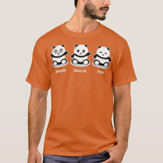 Camiseta Kawaii Panda Bears Café Engraçado Espresso Regular