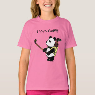 Camiseta Kawaii Panda Golfer
